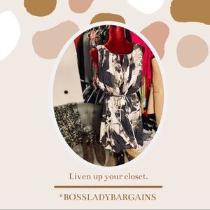 H&M Brown and White Sheath